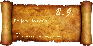 Bajcs Jozefa névjegykártya
